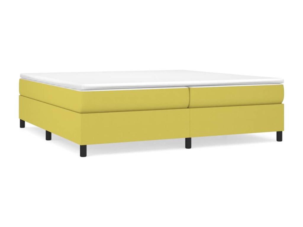 Estructura de cama box spring tela verde 200x200 cm