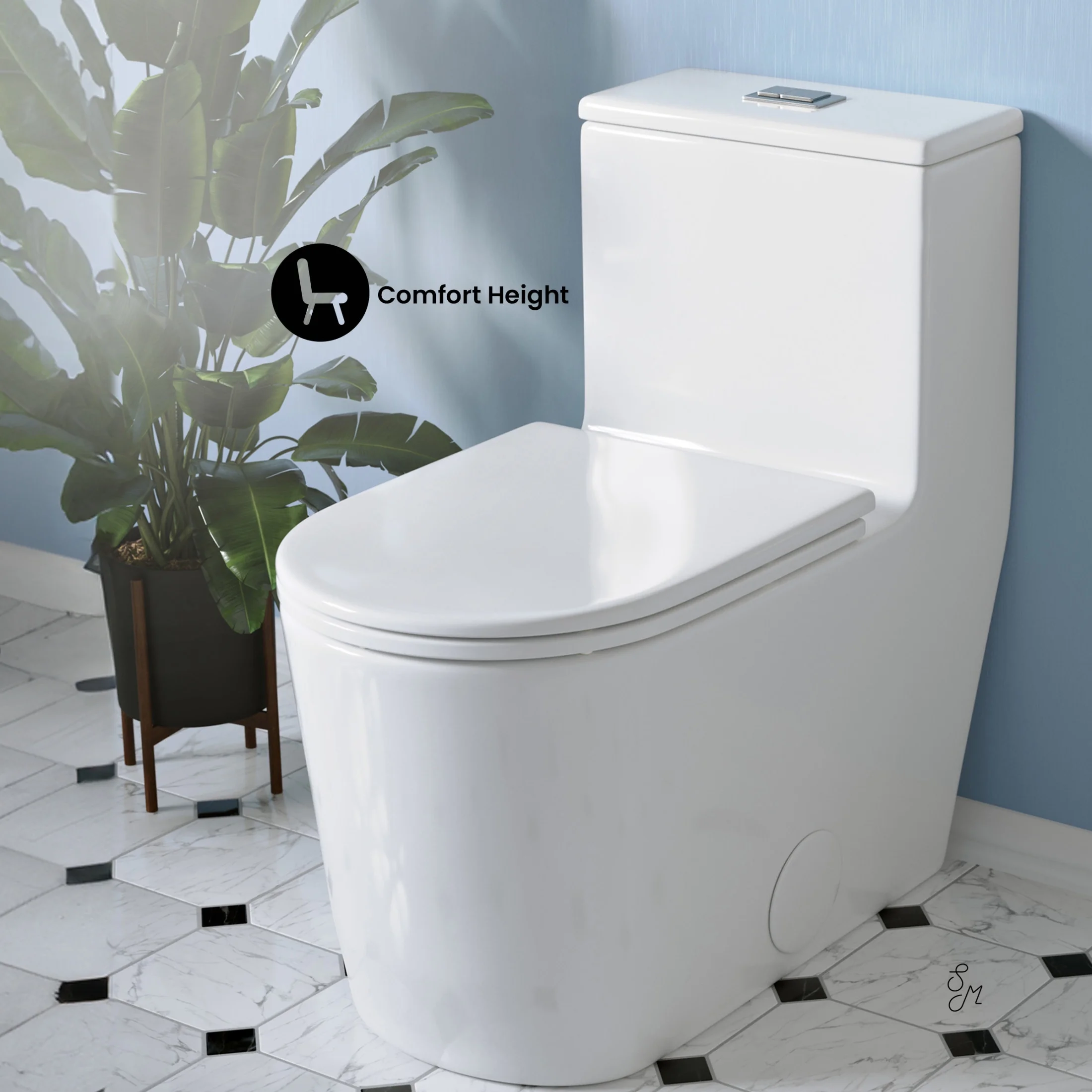 Liberte One-Piece Elongated Toilet Dual-Flush 1.1/1.6 gpf - Image 4