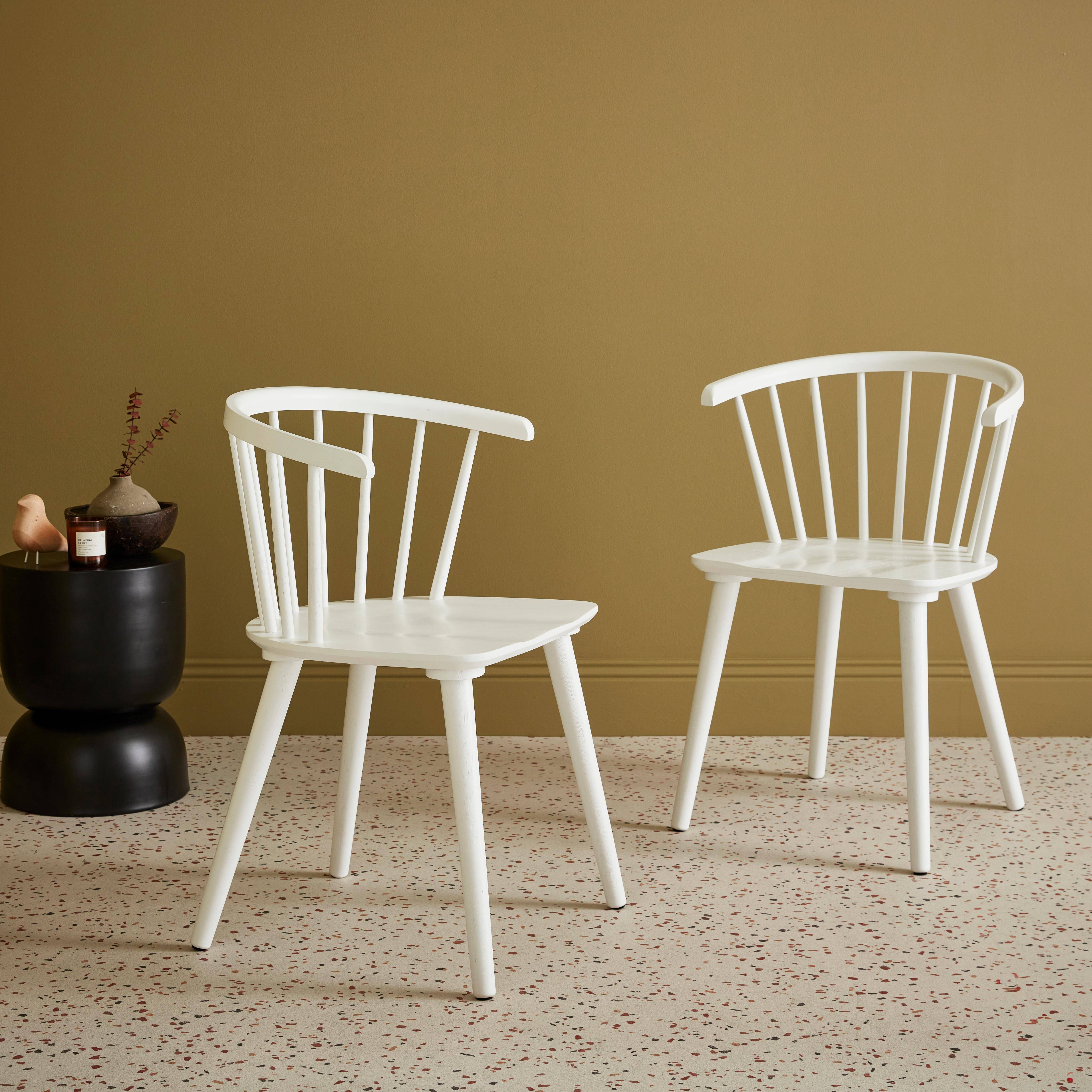 Paula - Silla de bar de madera, set de 2