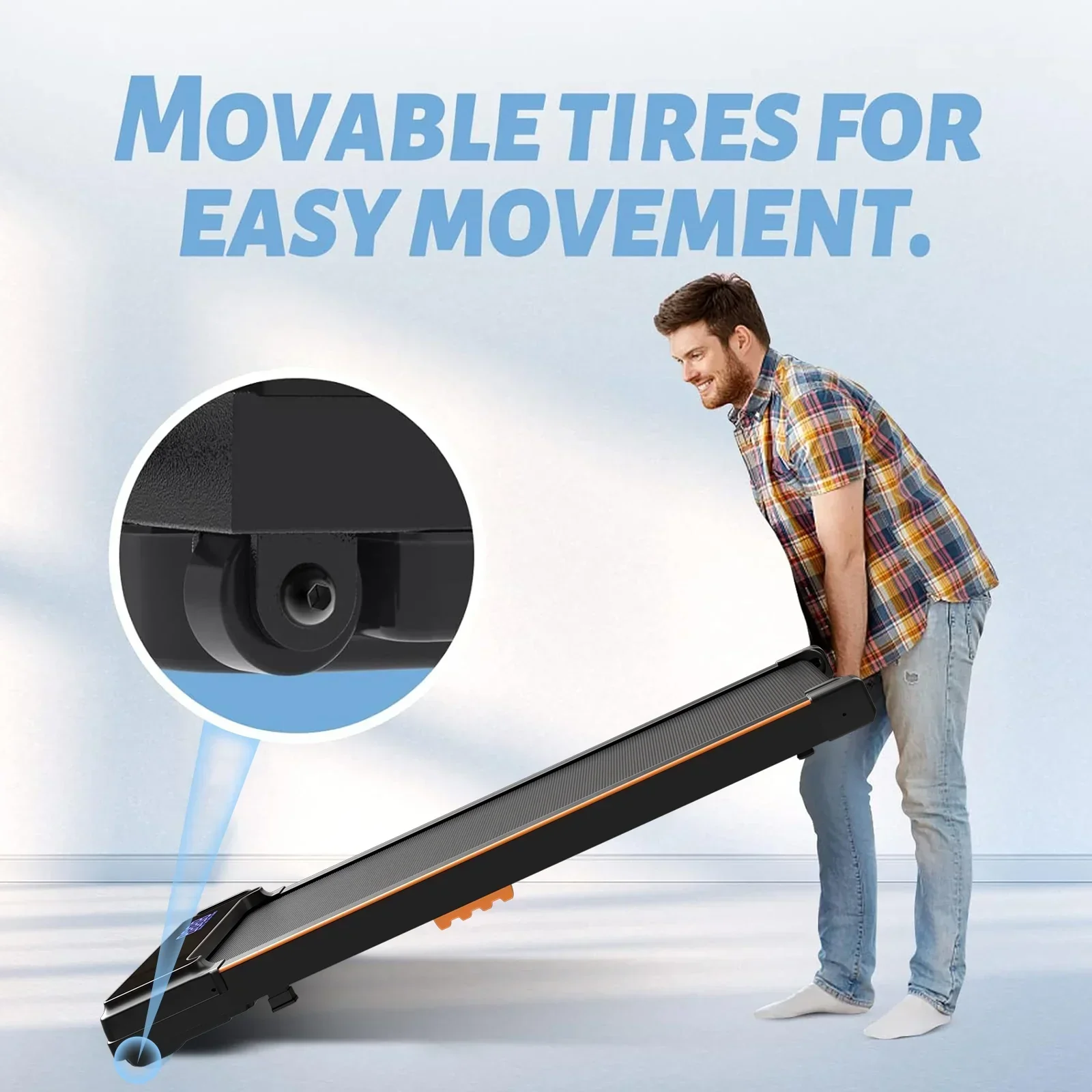 CoolHut 2-In-1 Portable Folding Under-Desk Walking Pad Treadmill, 2.5 HP, 3.8 MPH, Black - Image 4 CoolHut 2-In-1 Portable Folding Under-Desk Walking Pad Treadmill, 2.5 HP, 3.8 MPH, Black - Image 4