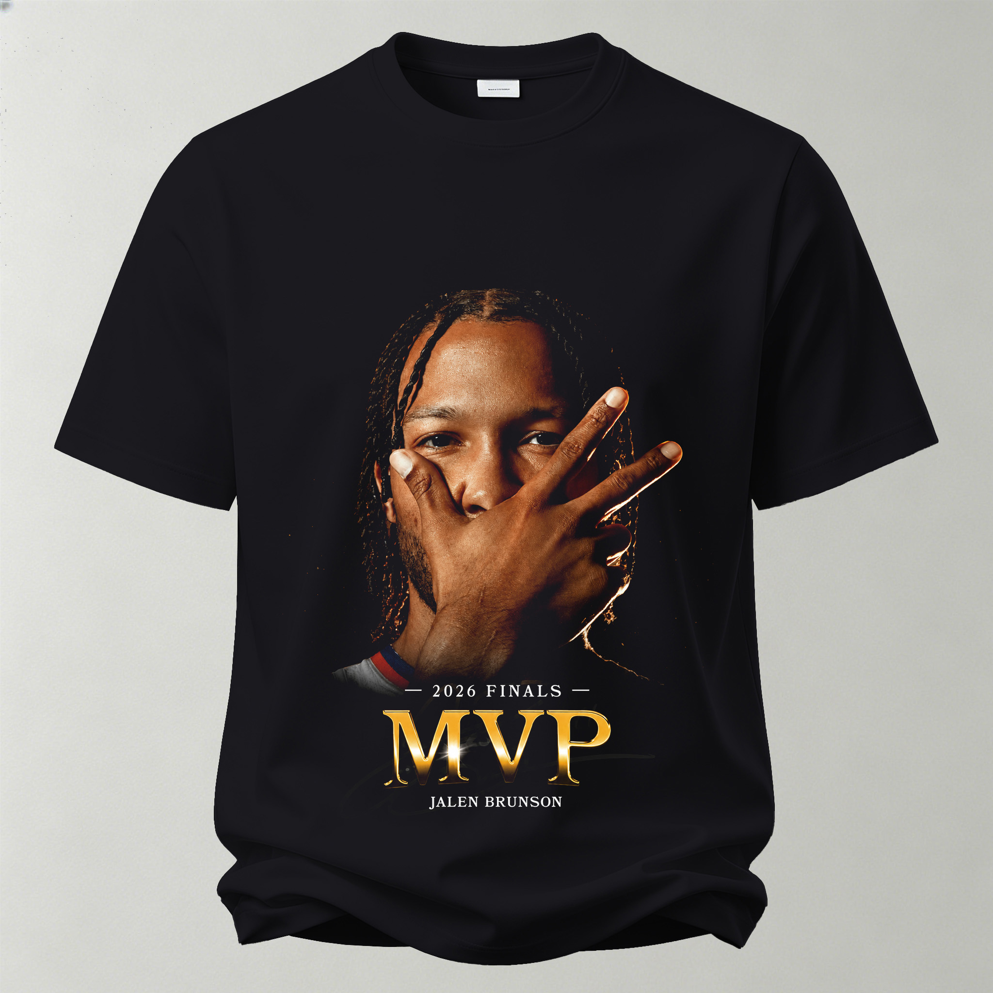 Jalen Brunson 2026 Finals MVP Printed Unisex Oversized T-shirt