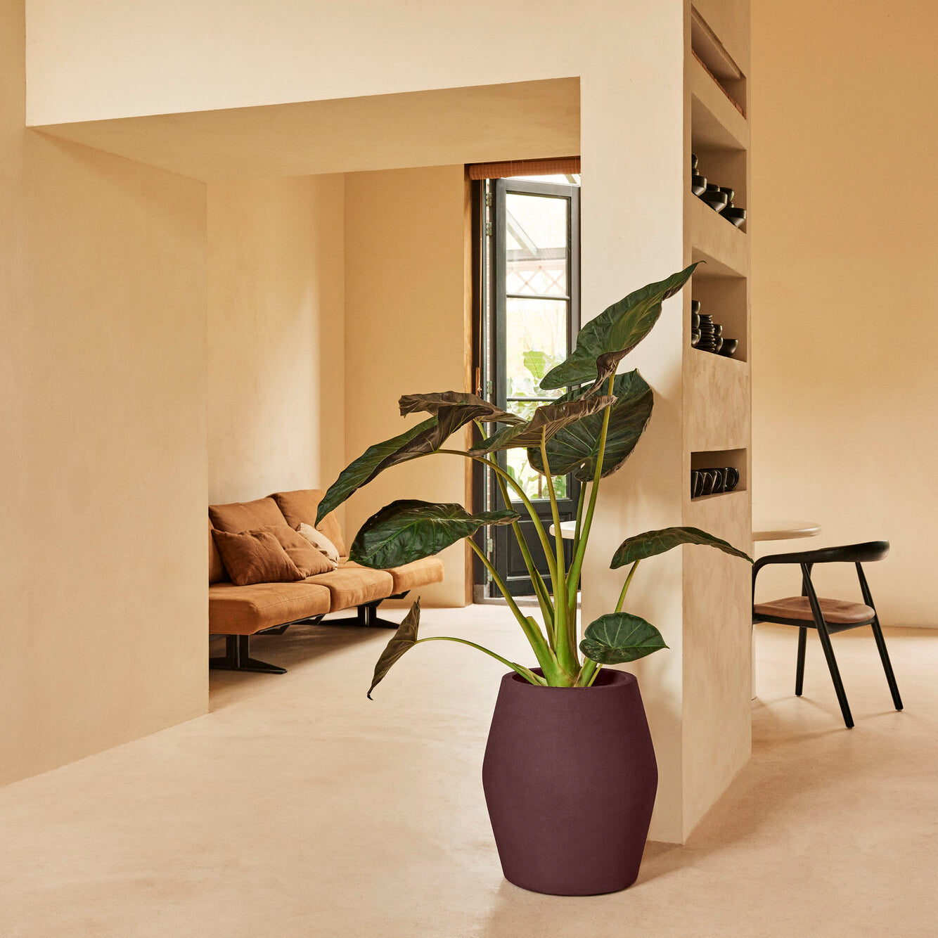 Elho June Split High 46 - Vintage plum - Ø 46 x H 53 cm - Binnen en Bu