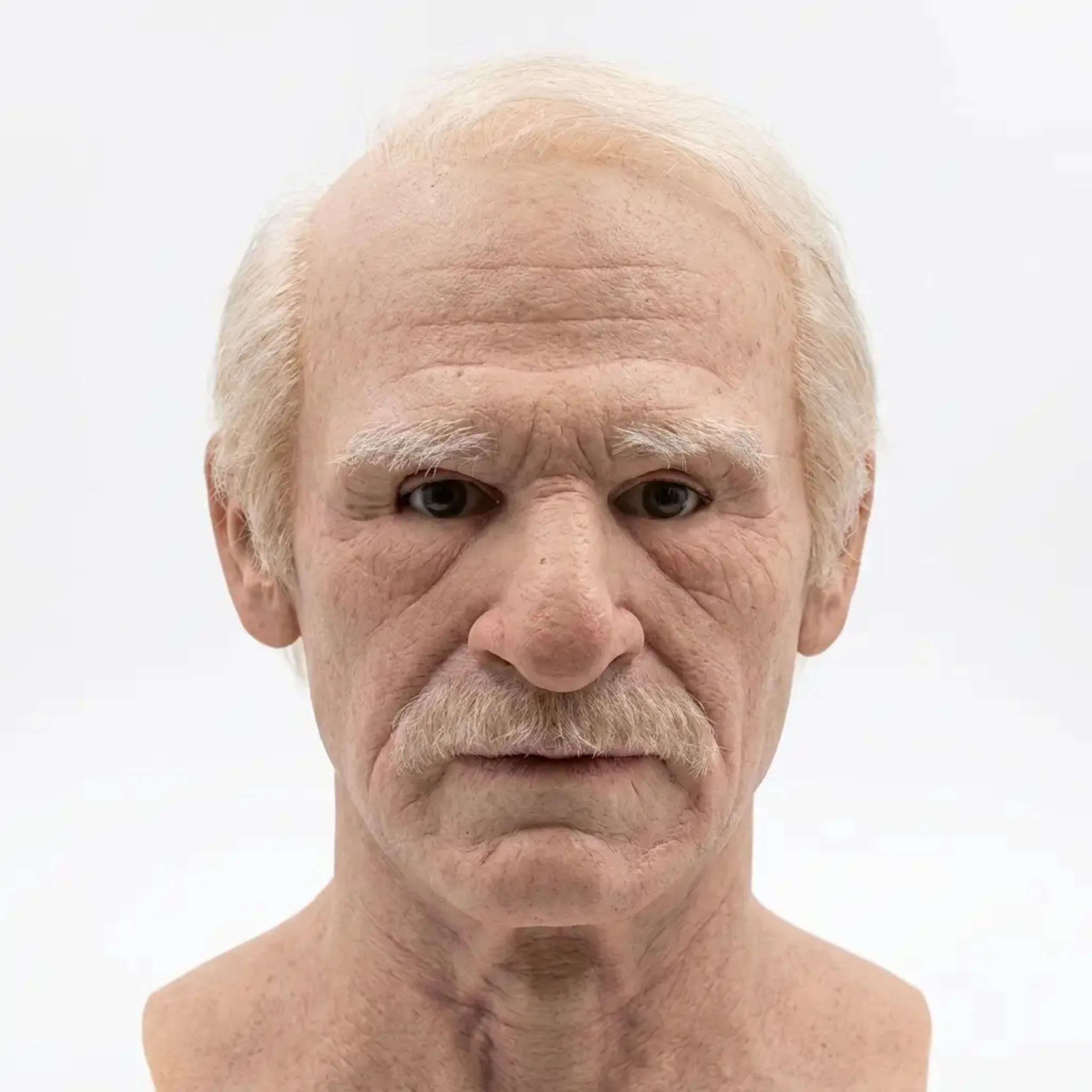 Realistic Old Man Halloween Mask – Creepy Latex Full Face & Adults