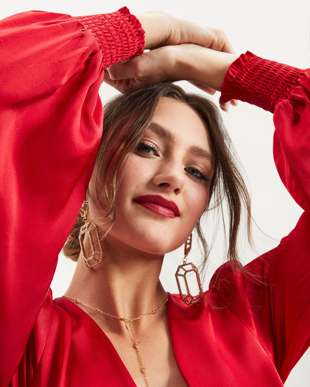 Irresistible Desire Satin Ruffle Maxi Dress - Red - Se7enfashion