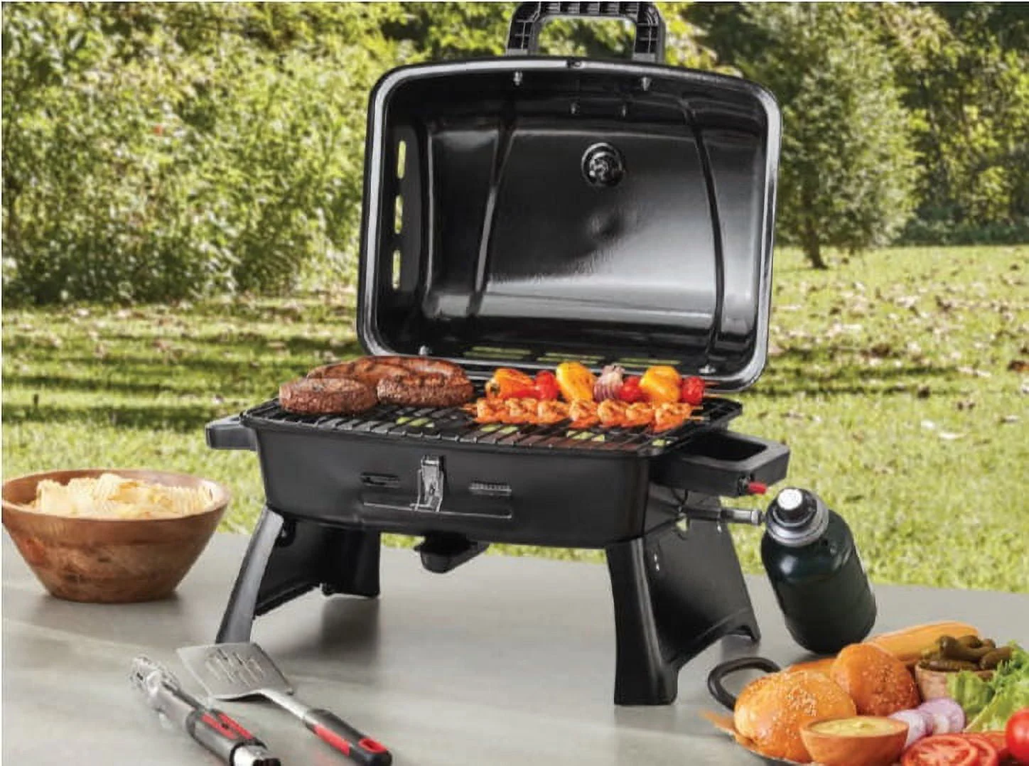Ozark Trail Portable 1 Burner Gas Grill with Interchangeable Griddle Plate - Image 2
