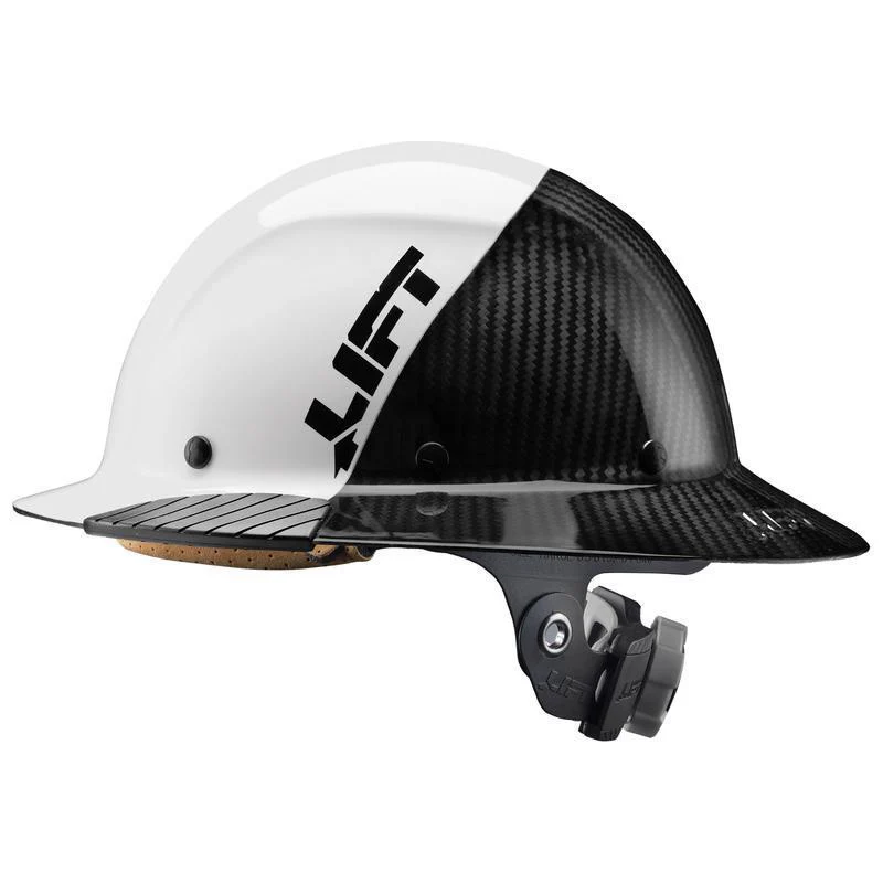 Lift Safety Dax Carbon Fiber 50/50 Full Brim Hard Hat Blue - KTF Painting Interior Exterior
