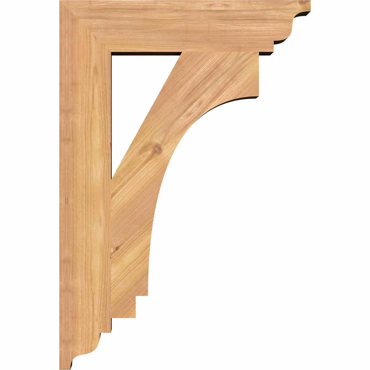 Ekena Millwork 4"W x 18"D x 18"H Thorton Traditional Rough Sawn Bracket, Western Red Cedar - Image 3