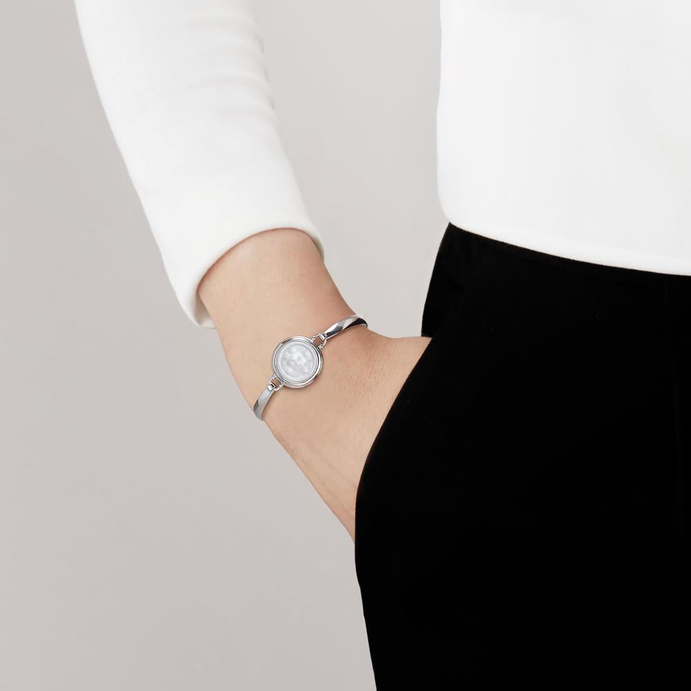 BRACELET ARÉTHUSE ROND - CRISTAL INCOLORE, ARGENT