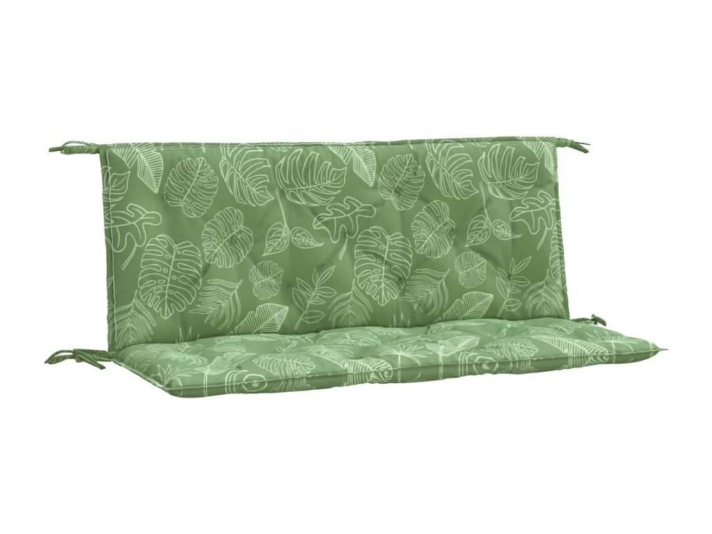 Cojines banco jardín 2 unidades tela Hogarmagic stampado de hojas 120x50x7 cm