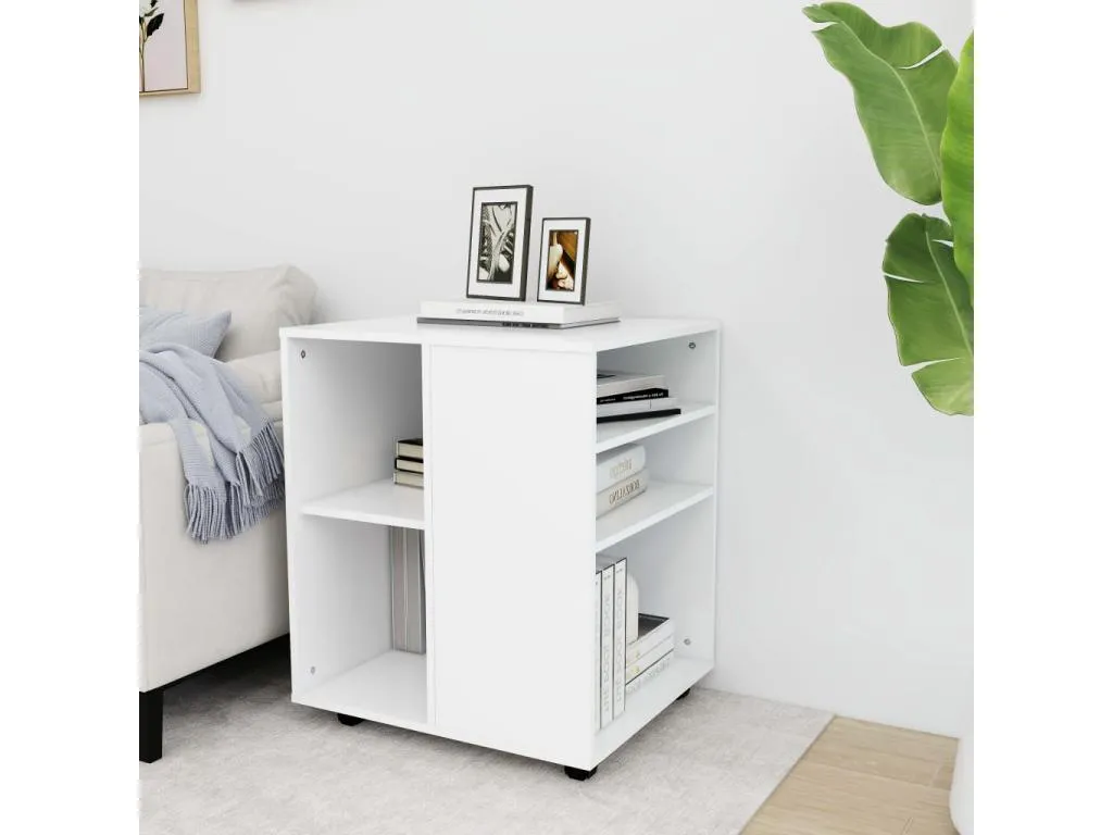 Armario con ruedas Jmmhogar contrachapada blanco 60x53x72 cm