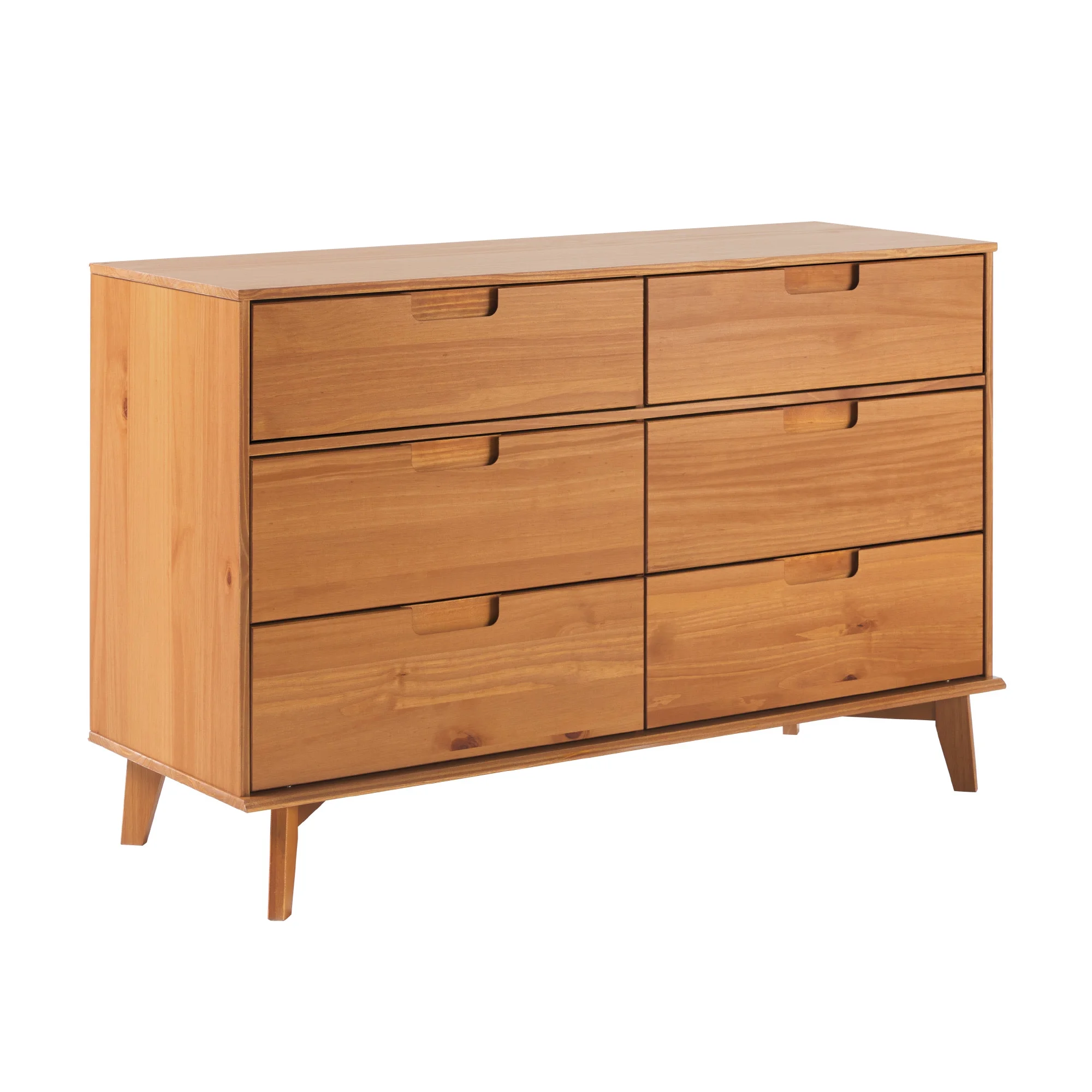 Walker Edison Sonoma 6-Drawer Solid Wood Caramel Dresser - Image 17