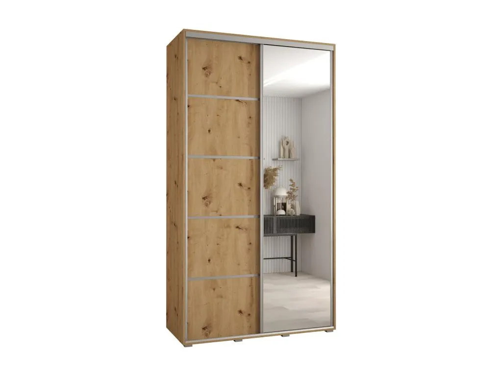 ARMARIO Kavehomedeco 5 DE PUERTAS CORREDERAS 235.2/130/60 2 puertas (Artisan/Artisan/Plata) 13260NSPN