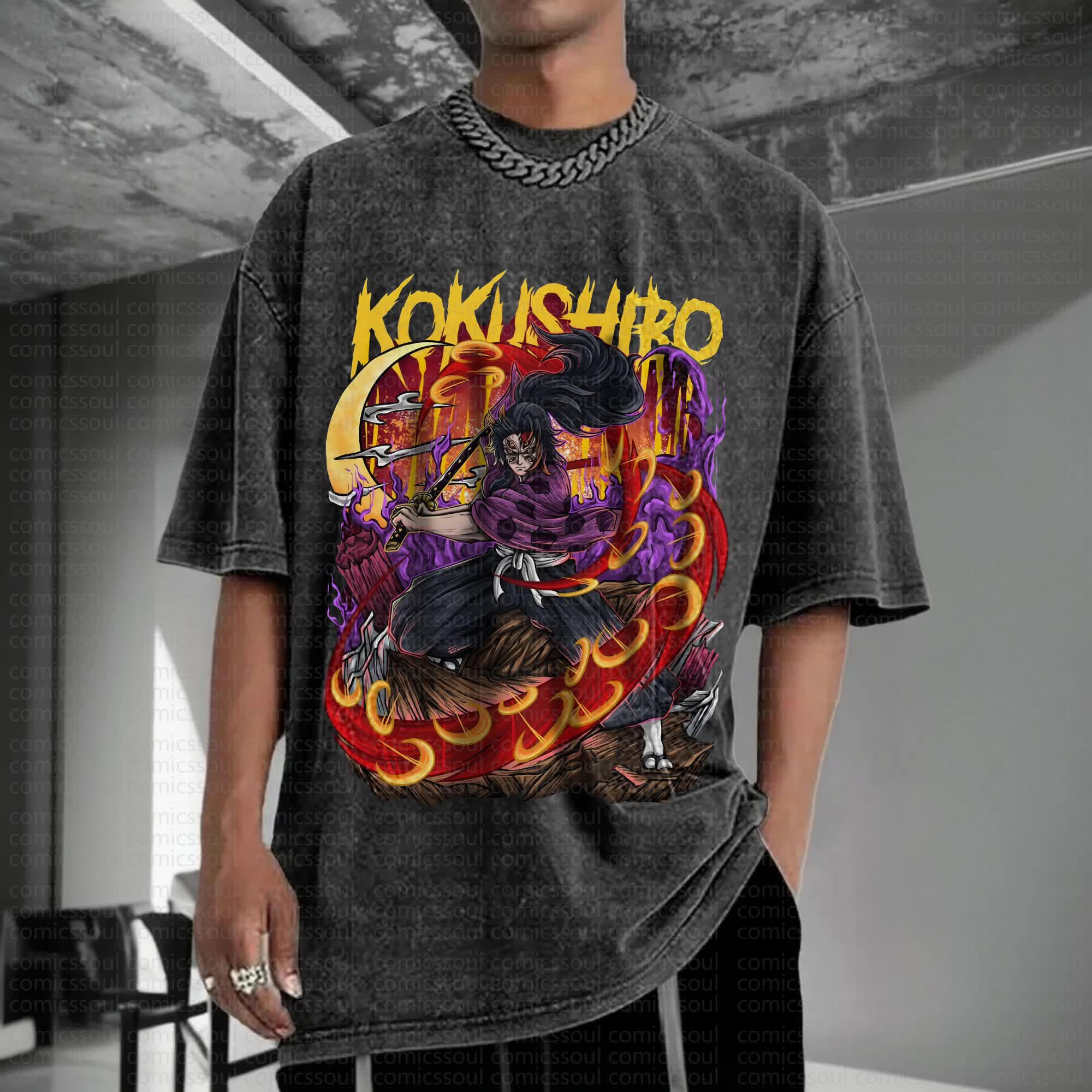 Unisex Anime Inspired Vintage Washed T-Shirt丨Comicssoul