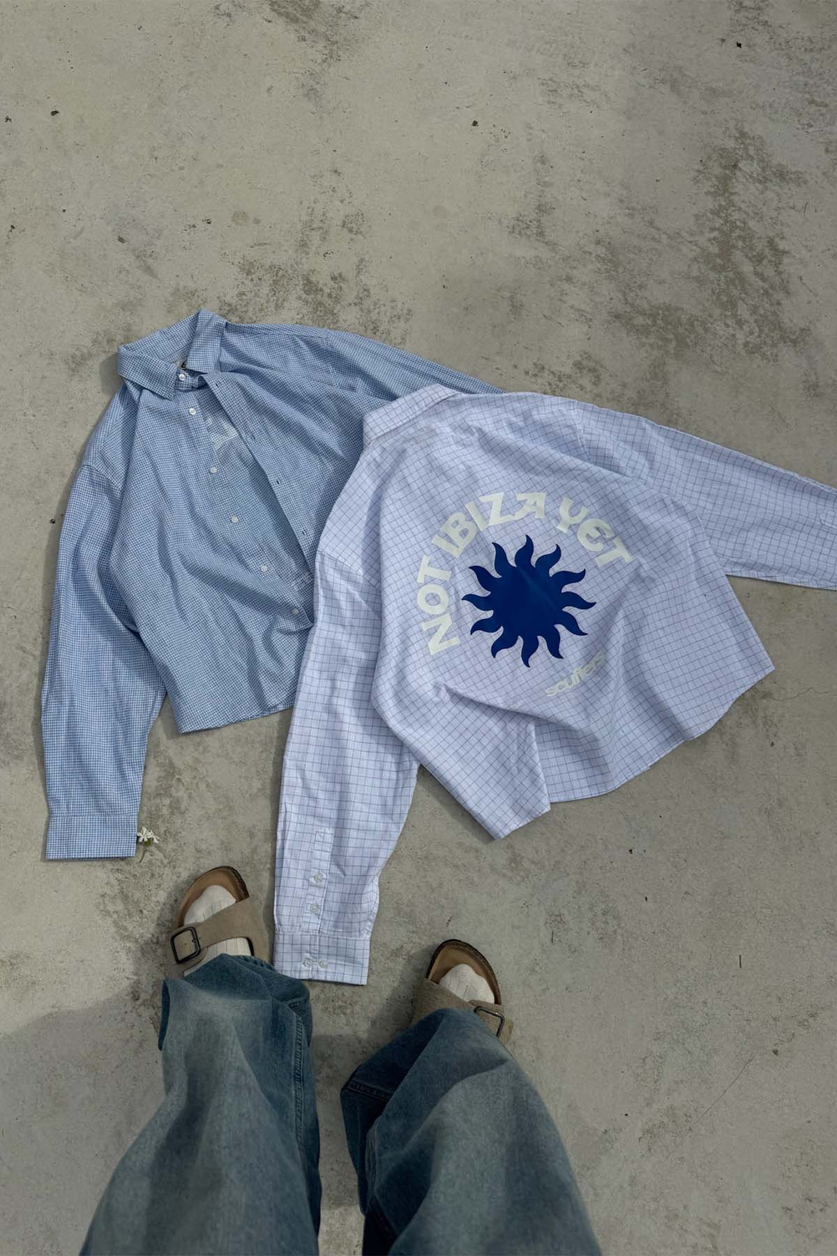 Twin Checkered White Shirt