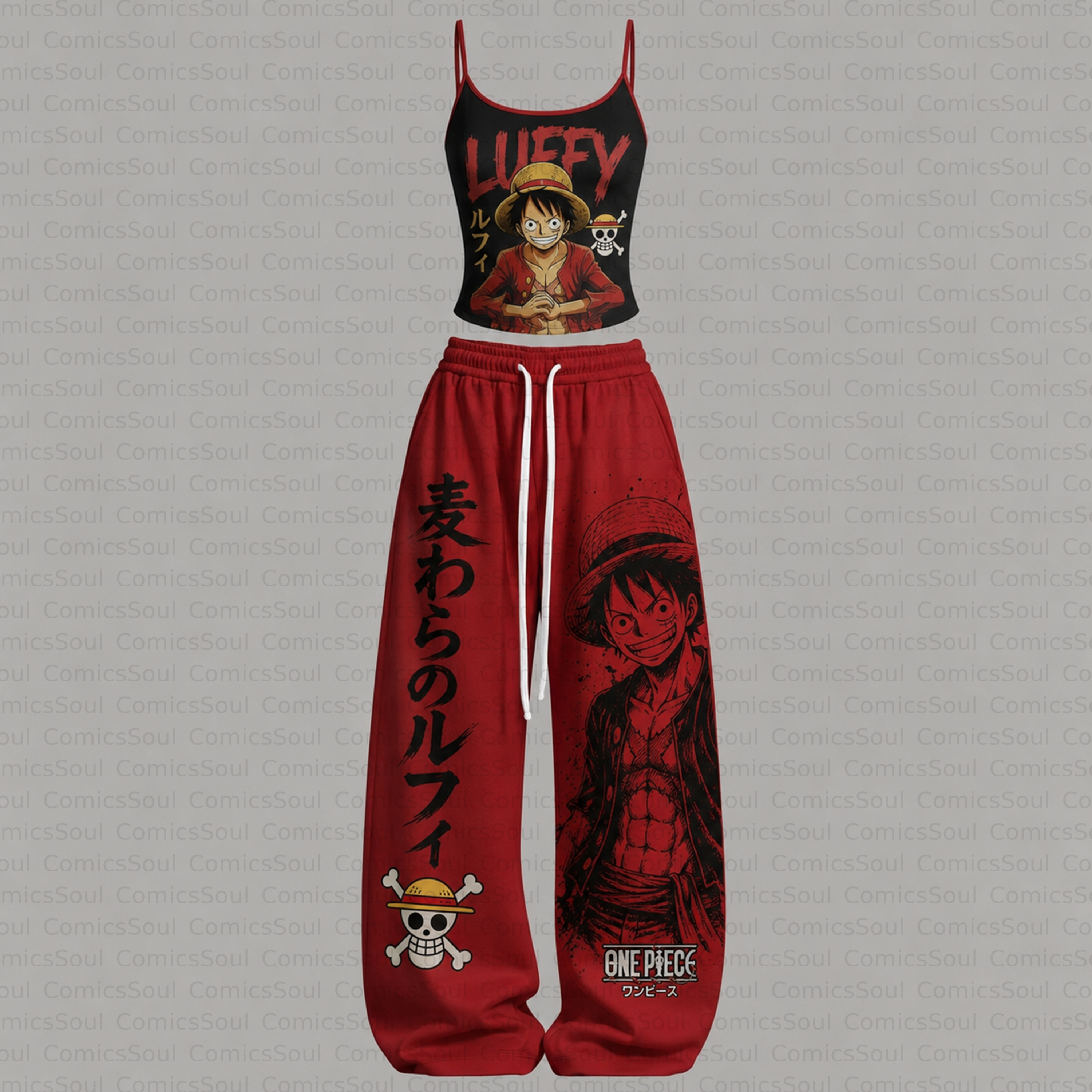 ONE PIECE Top & Elasticated Trousers Two-Piece Set