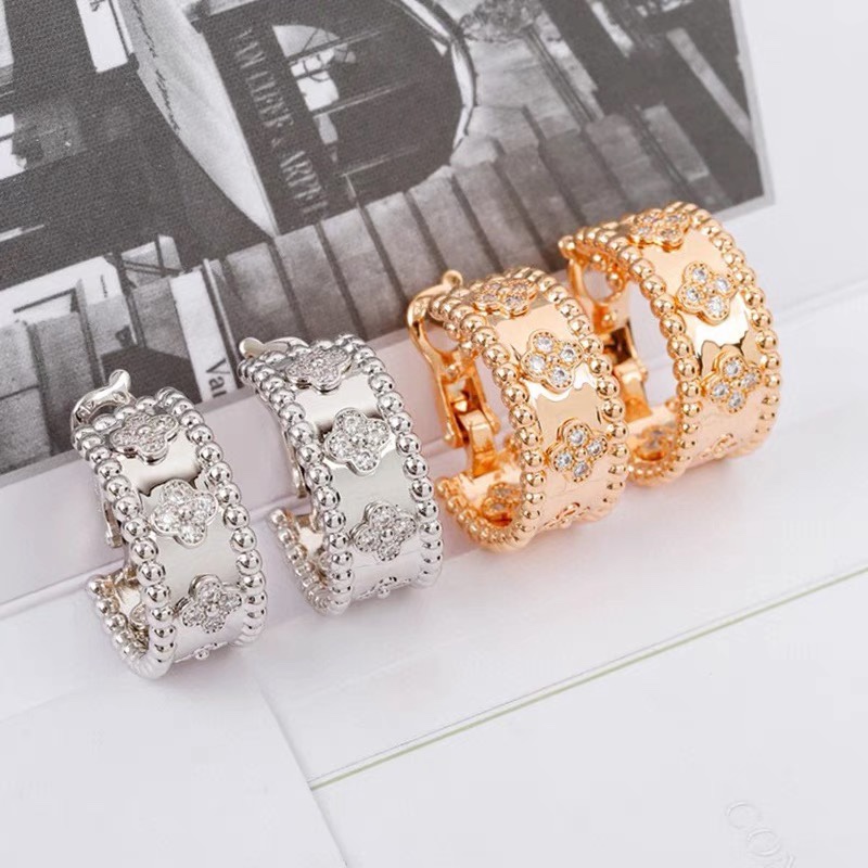 VCA Perlee Clovers Hoop Earrings - Original Replica Club