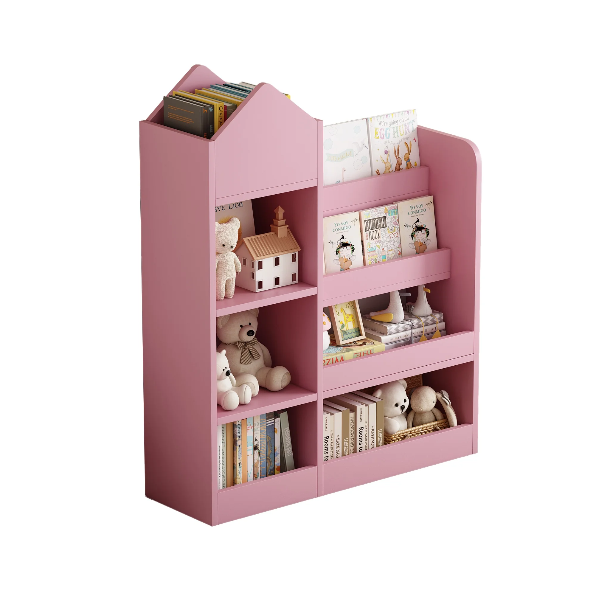 PAPROOS Kids Bookshelf, Wooden Kids Bookcase with Toy Storage Organizer Cabinet, Children Multi Shelf Cubby for Classroom, Kids Bedroom, Nursery, Wood - Image 17