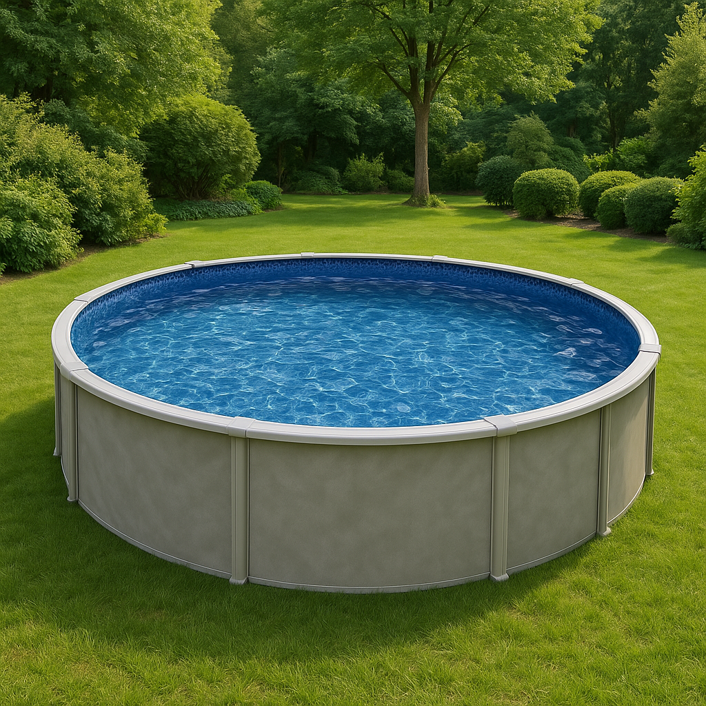 Piscina tubular redonda Redonda Piscina Sí Plástico/Metal 457x107 cm Gris claro