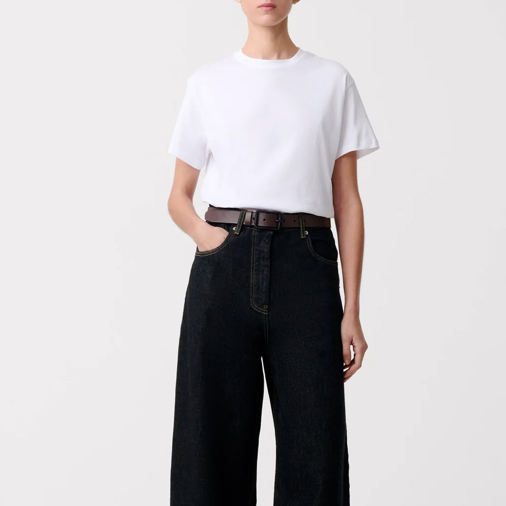 Studio Nicholson - T-shirt Marine - Blanc