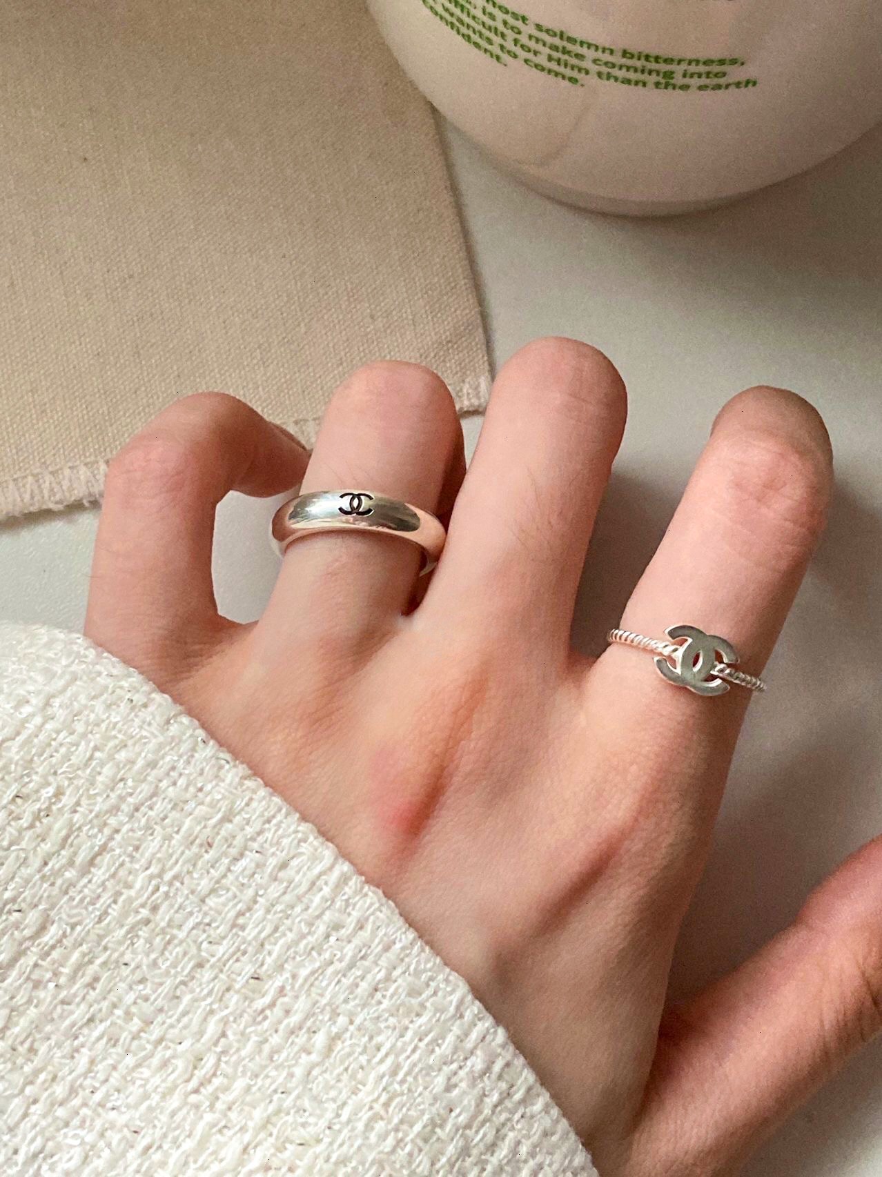Chanel Minimalist and Elegant Silver Ring - Original Replica Club