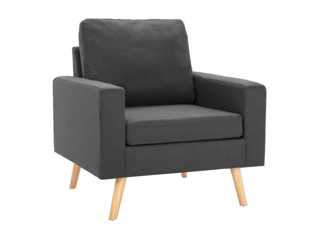 Sillón de tela gris oscuro
