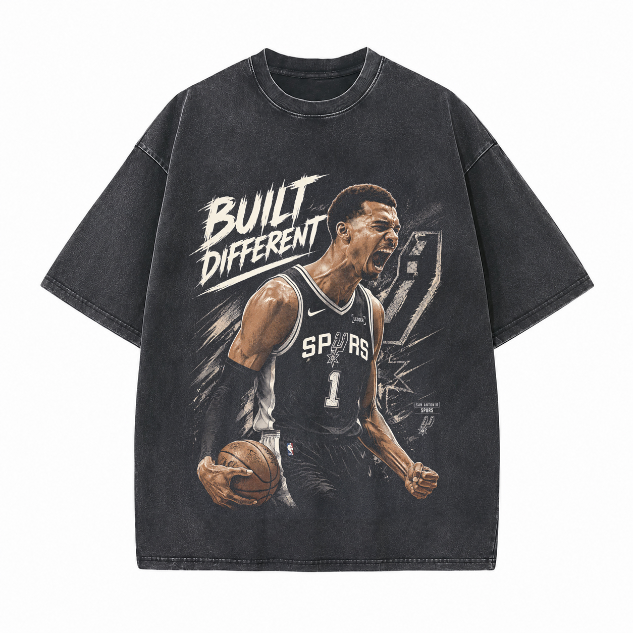 NBA Star Built Different Printed Unisex Washed T-Shirt