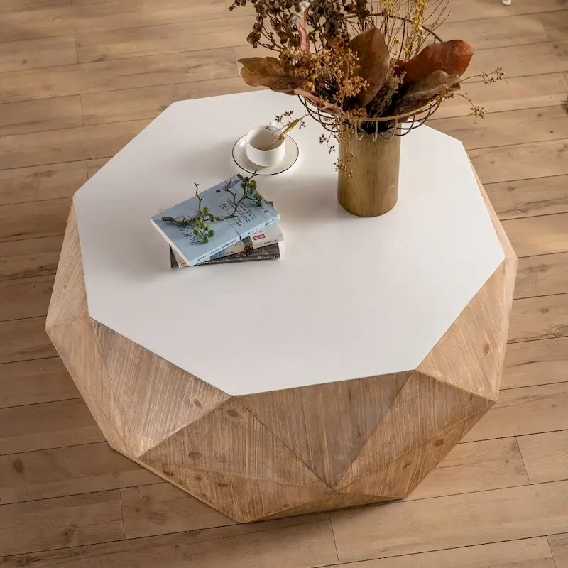 38-Inch Three-Dimensional Embossed Retro American Coffee Table
