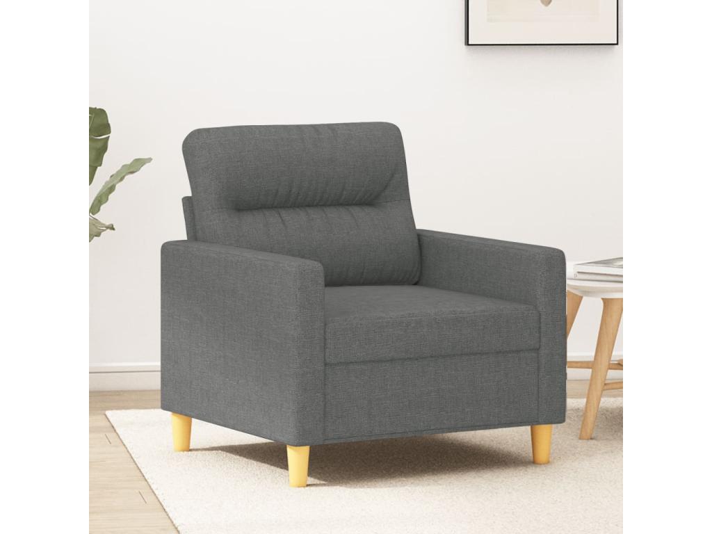 Sillón de tela gris oscuro 60 cm