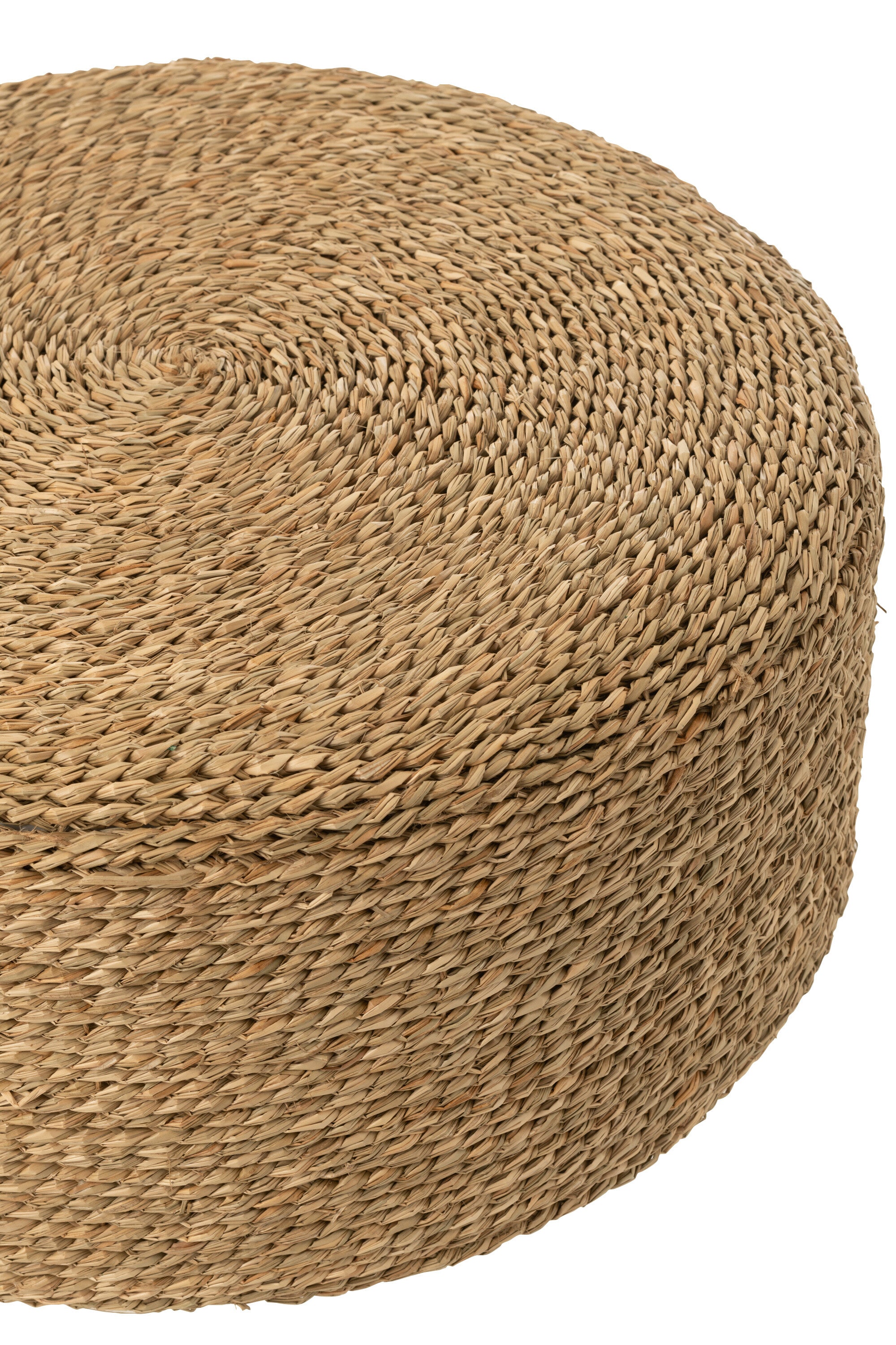 J-Line poef Rond - zeegras - naturel