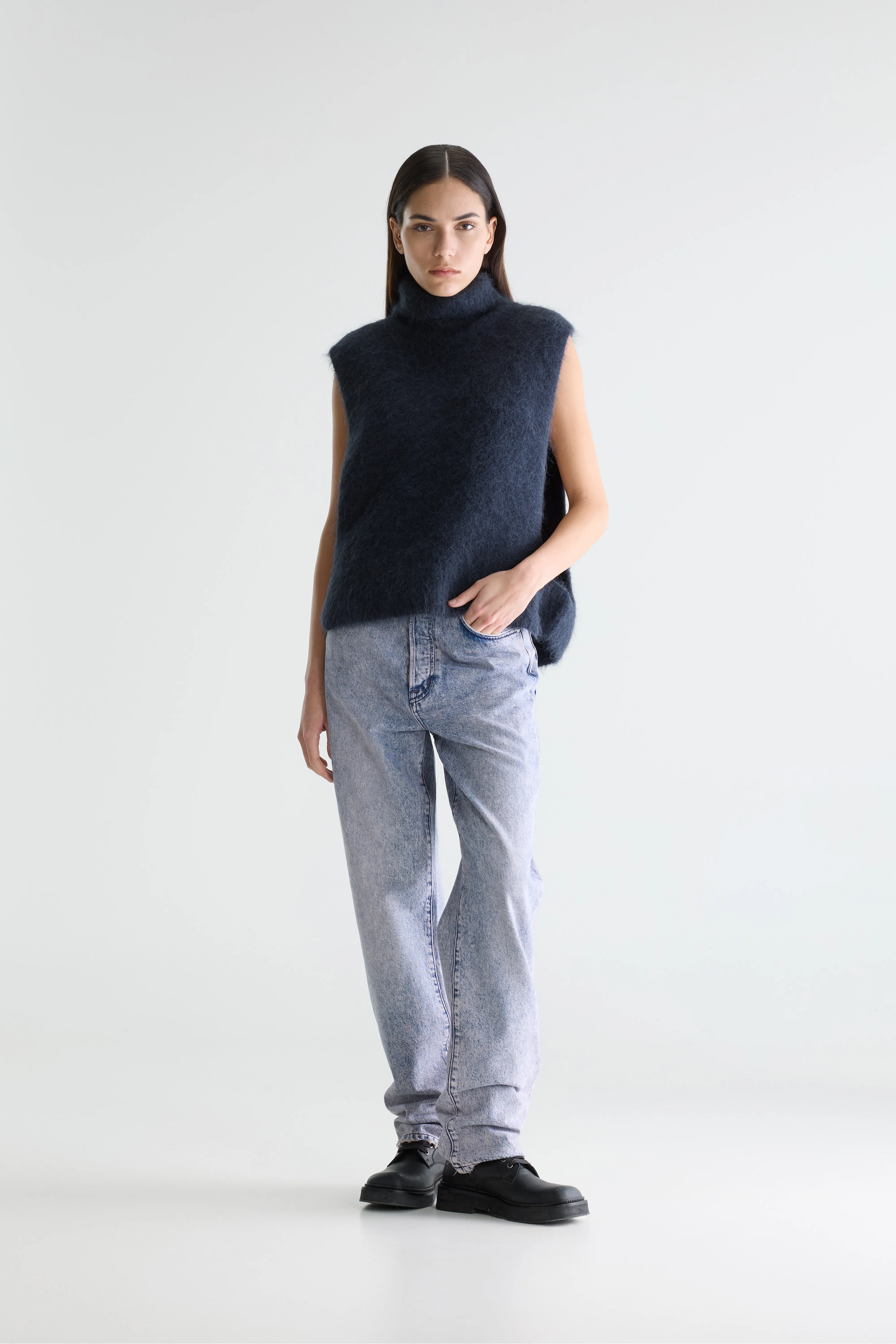 Bellerose Daren navy blue sleeveless sweater (252 / W / NAVY)