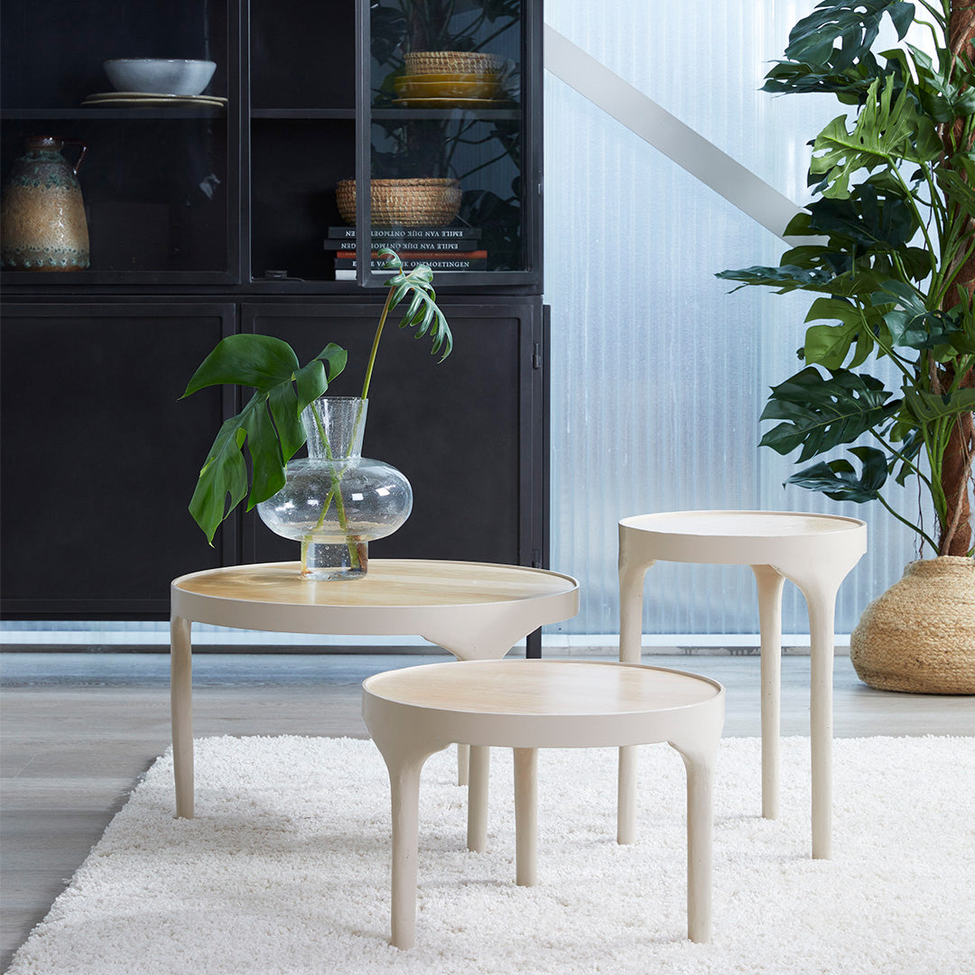 New Routz Iowa Salontafel H 43 x Ø 93 cm - Zand / Eiken