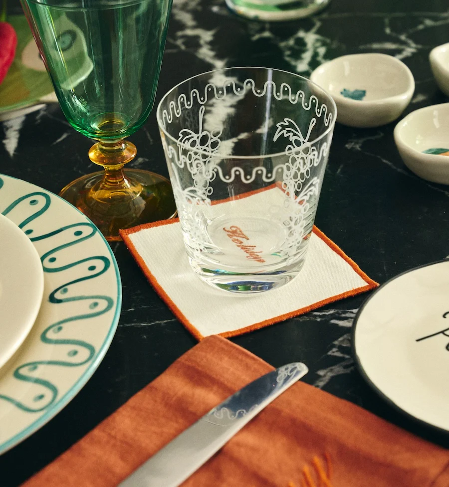 Grapevine Water Glass Set of 2