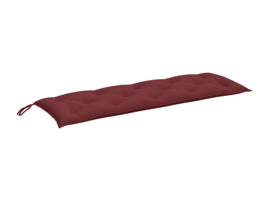 Cojín para banco de jardín tela rojo tinto melange 150x50x7 cm