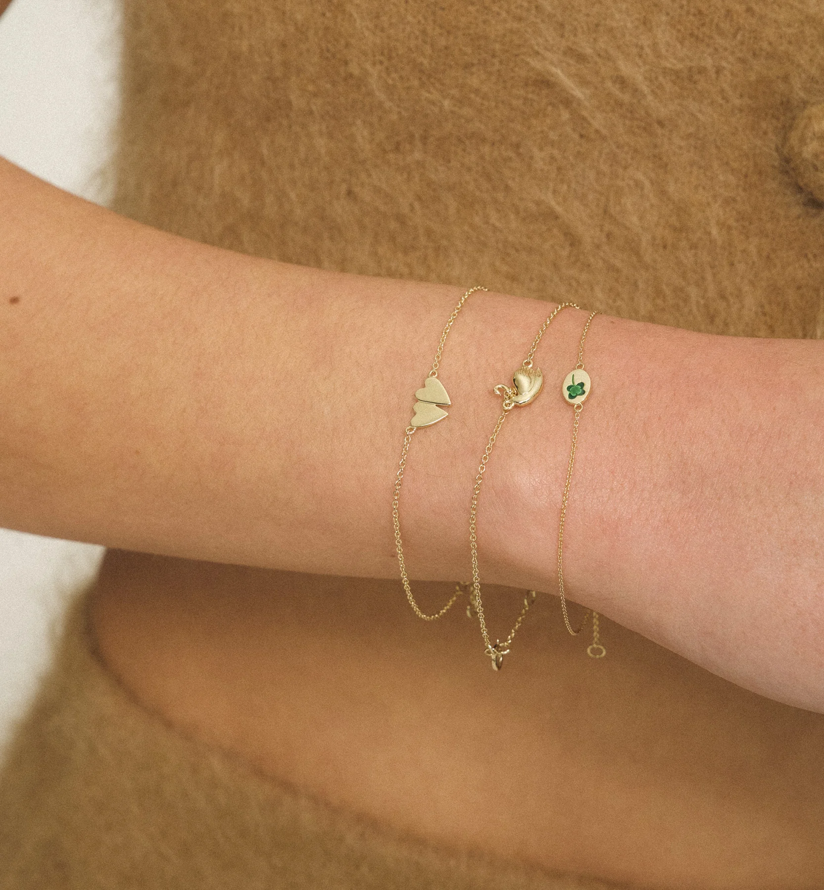 Lucky Clover Bracelet 14K