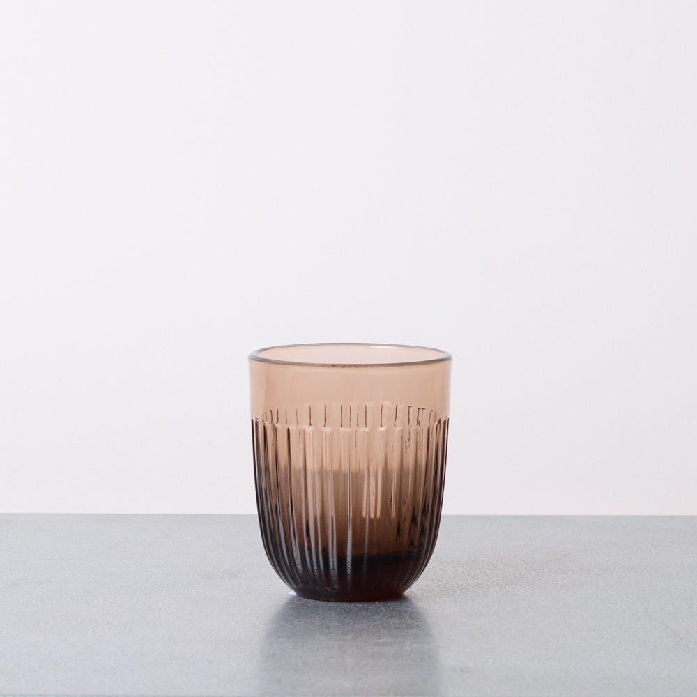 Gobelet en verre pressé - Ouessant - Moka