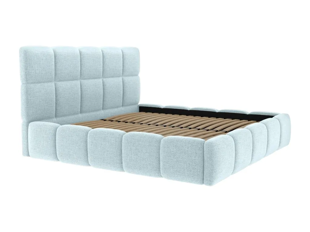 Canapé abatible 200x200 cm - Tela texturizada - Azul cielo Colchón - Decoesp PYKR60904