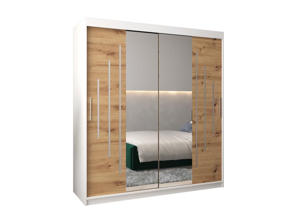 ARMARIO YORK 1 DE PUERTAS CORREDERAS 200/180/62 2 puertas (blanco/artisan)