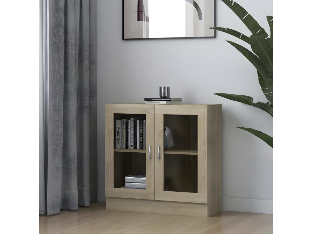 Armario libros madera contrachapada color roble 82 - 5x30 - 5x80 cm