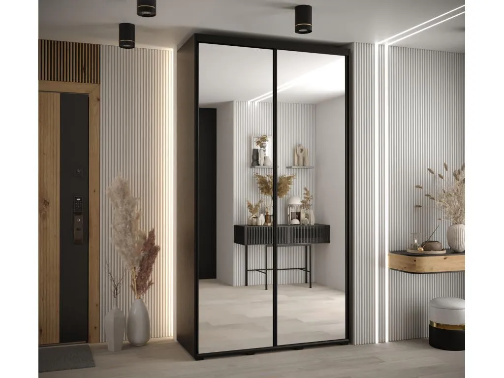 ARMARIO Micasacool 2 DE PUERTAS CORREDERAS 235.2/140/45 2 puertas (Negro/Negro/Negro)