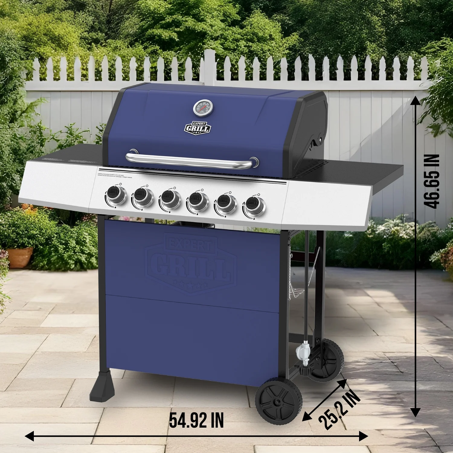 Expert Grill 5 Burner Propane Gas Grill with Side Burner - Image 49