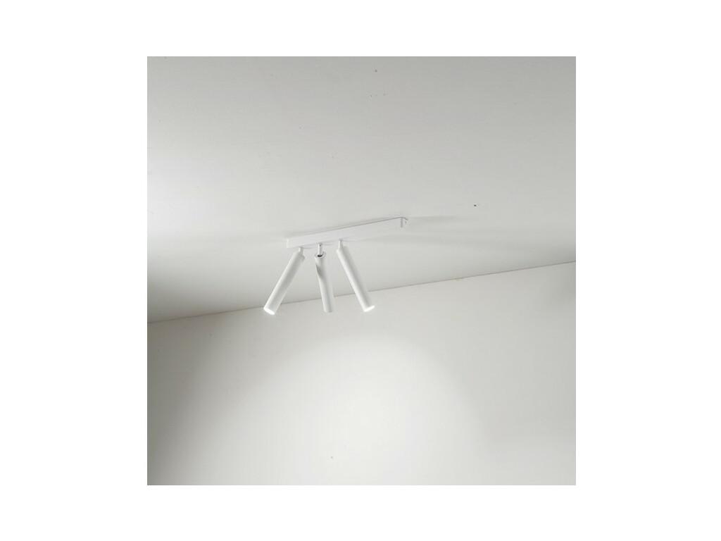 Aplique LED orientable cilíndrico 3 luces BAMBU Blanco Perenz