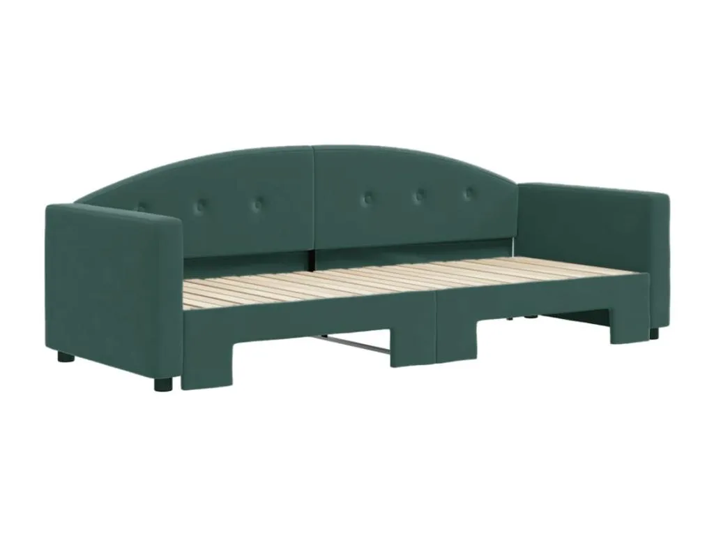 Sofá cama Casabellaes terciopelo verde oscuro 80x200 cm 50283QEOG