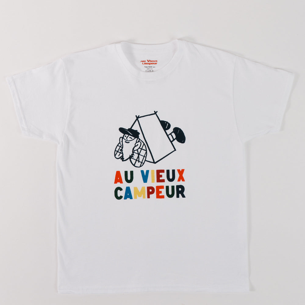 Au Vieux Campeur - T-shirt Kids Cabane - Blanc