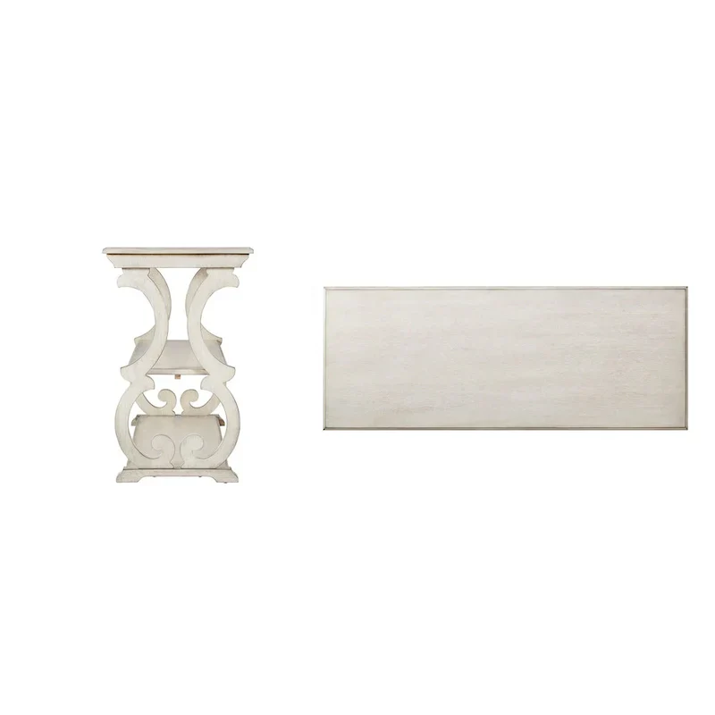 Eldoria Wooden Scroll Design Sofa Table
