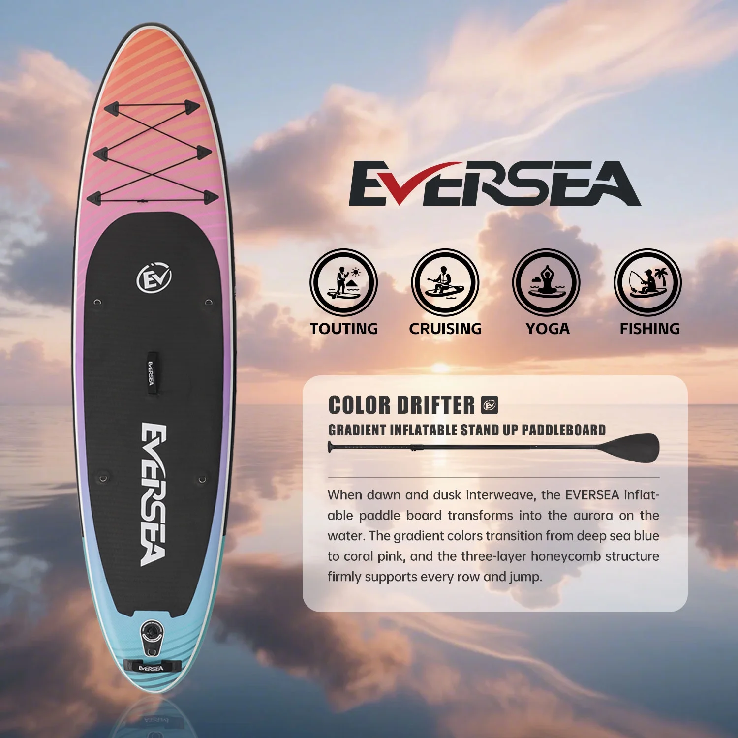MSEASFREE 10' Inflatable Stand up Paddle Board,with Premium SUP Paddle Board Accessories,Non-Slip Comfort Deck for Youth & Adults - Image 14