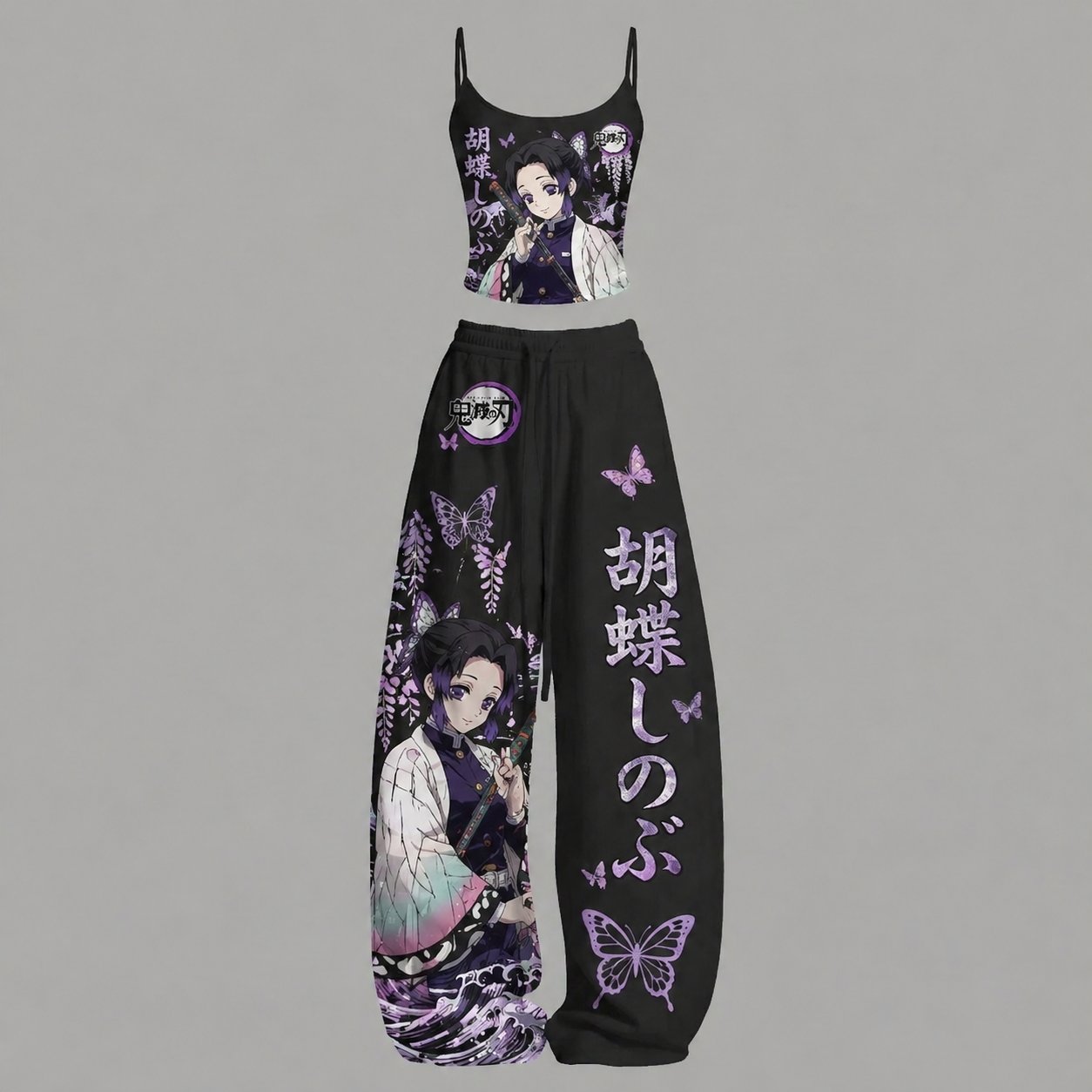 Demon Slayer Top & Elasticated Trousers Two-Piece Set