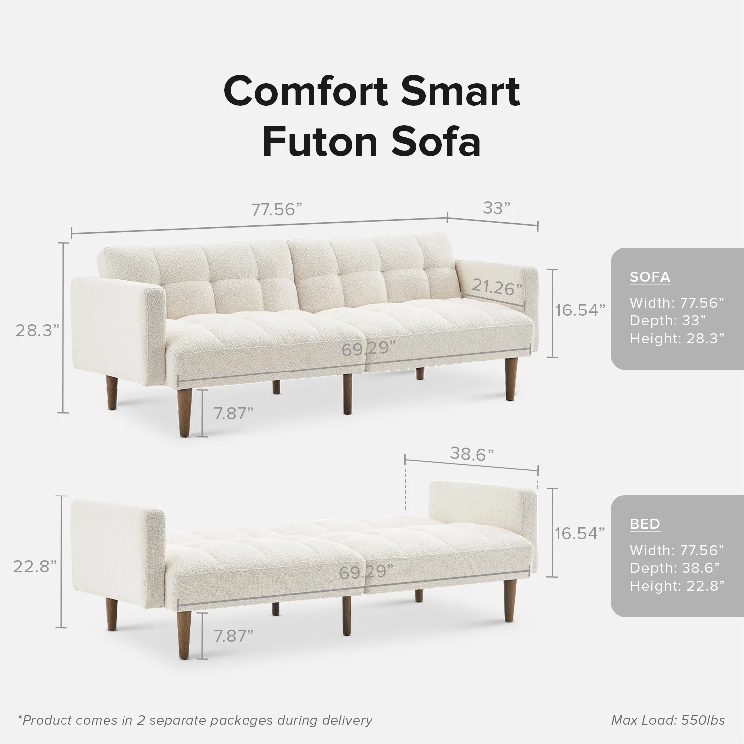 Mopio Aaron Futon Sofa Bed Old Rosa - Image 68