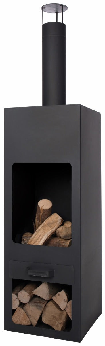 RedFire – Jersey XXL– Zwart - Staal – Vuurkorf – Tuinhaard - Stevig