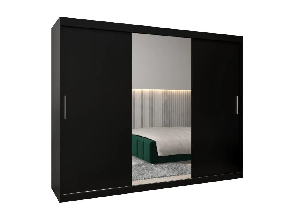 Armario Jmmhogar 1 de puertas correderas 200/250/62 3 puertas (negro/negro)