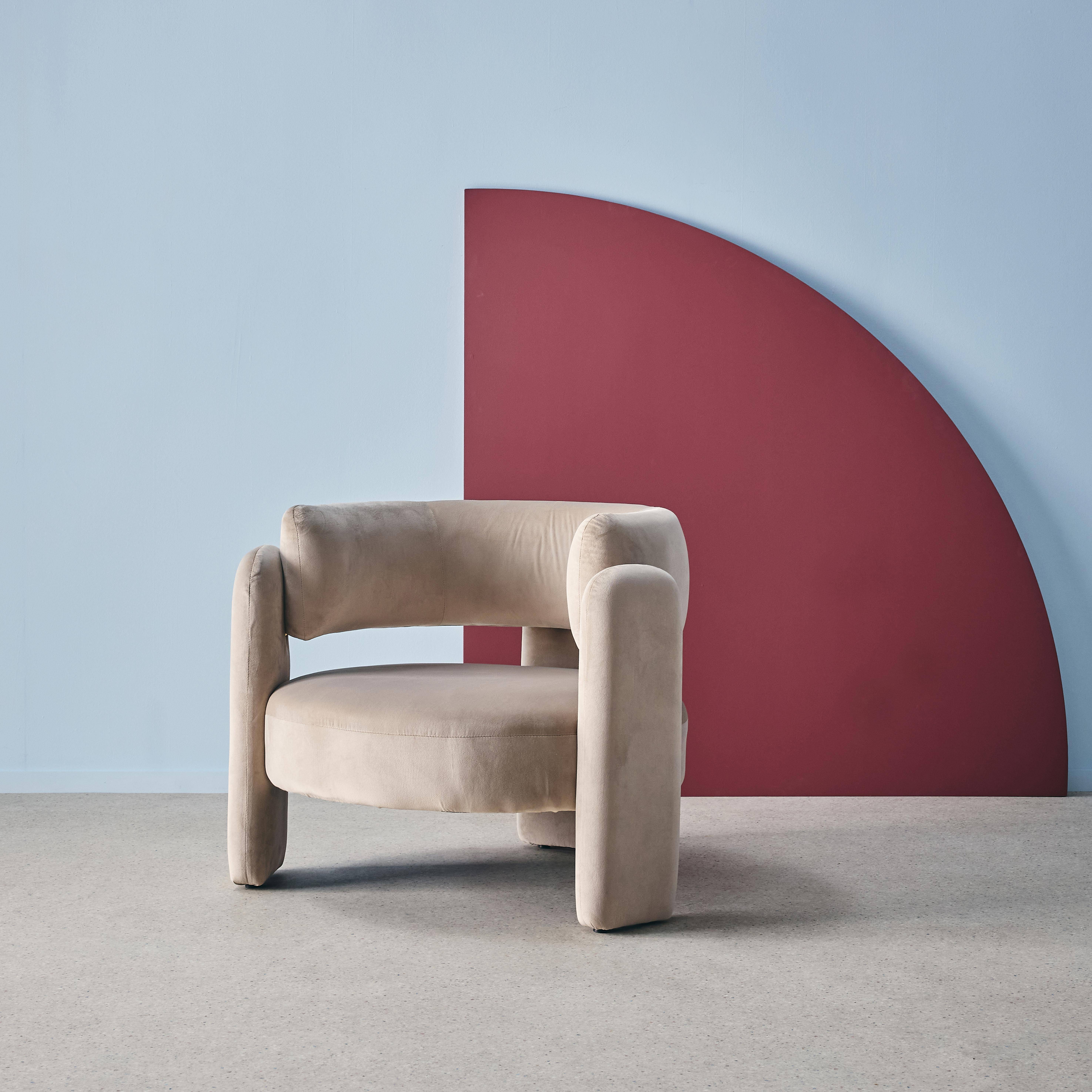 Mellow terciopelo - Sillón trípode en terciopelo